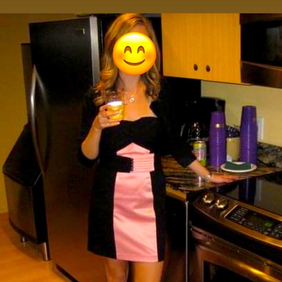 Worn once, size 2 BCBG black & pink - Picture 2 of 2